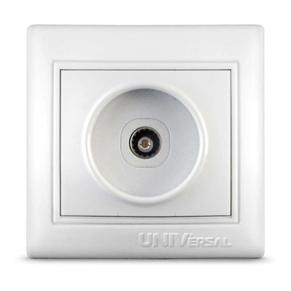Изображение товара Универсальная телевизионная розетка TV 1-м СП Севиль белый, скрытая монтаж