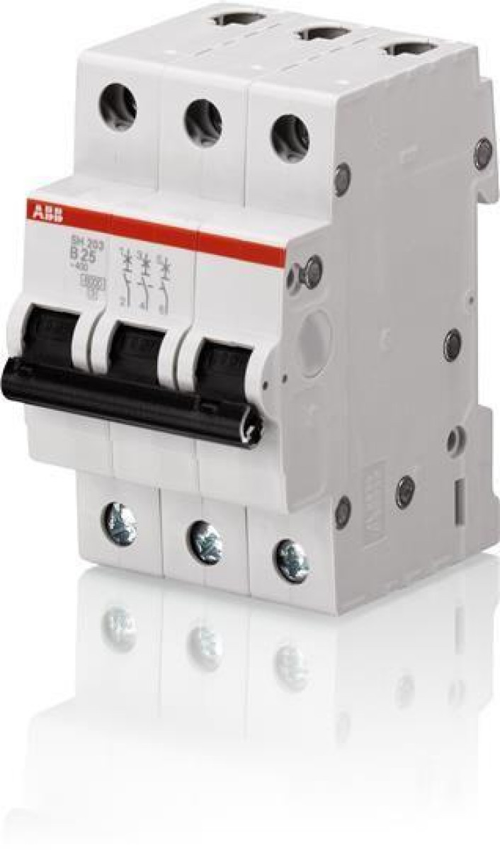 Изображение товара Низковольтное и промышленное электрооборудование ABB Выключатель автоматический модульный 3п C 25А 6кА SH203 C 25