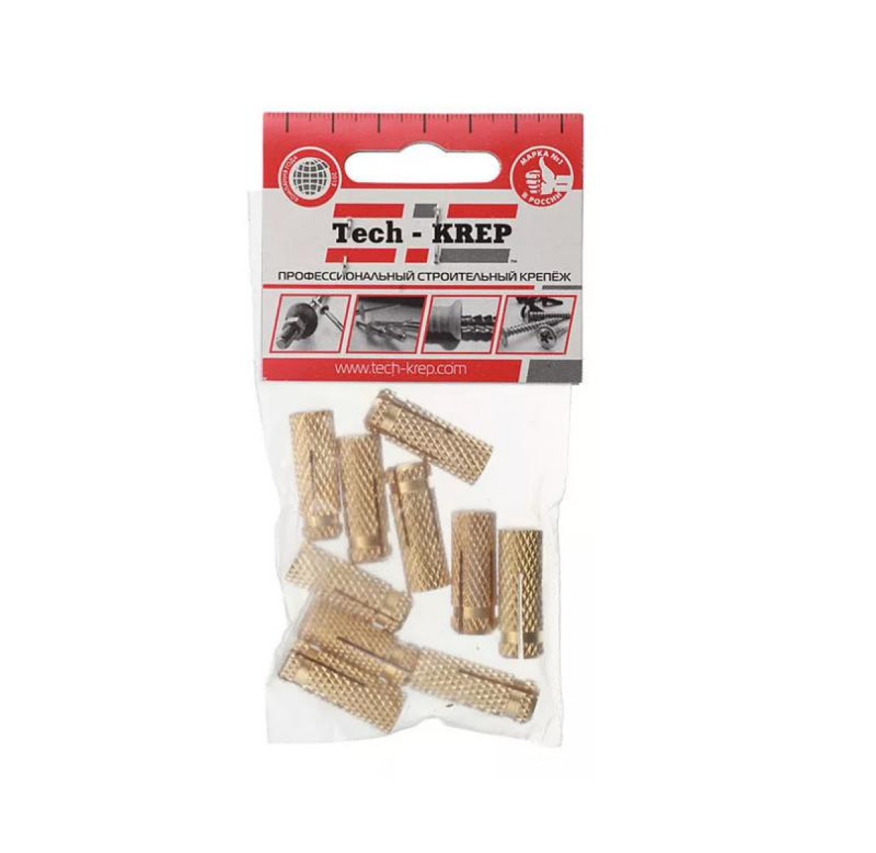 Изображение товара Tech-KREP Анкер забиваемый латунный М8 упак 10 шт пакет
