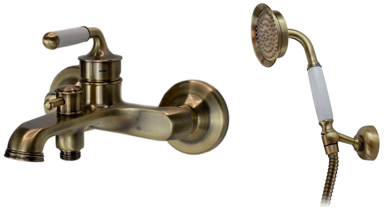 Изображение товара Смеситель для ванны и душа ESKO PRAGUE PG 54 бронза Россия 10 лет гарантия