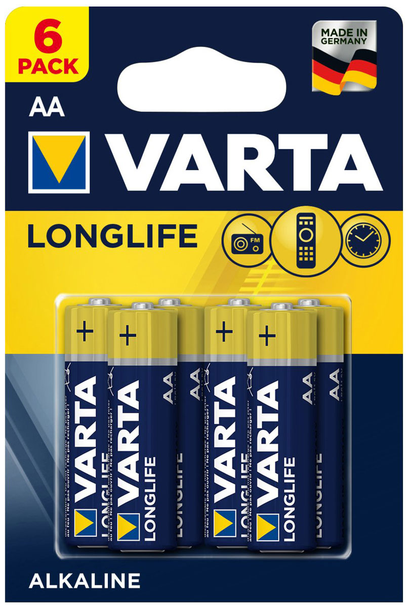 Батарейки VARTA LONGLIFE AA бл.6 цена и фото
