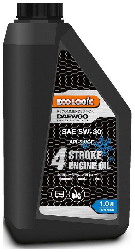 масло для 4 тактных двигателей champion sae 10w40 api sl cf полусинтетическое зимнее 1л Масло Daewoo Power Products ECO LOGIC DWO 500