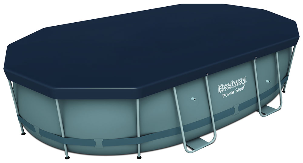 Изображение товара Тент для овальных каркасных бассейнов BestWay 427 х 250 х 100 см ПВХ