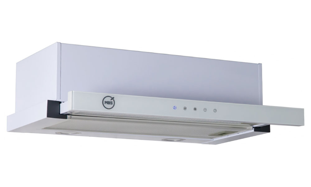 Изображение товара Вытяжка MBS CANNA 260 WHITE GLASS телескопическая с сенсорным управлением