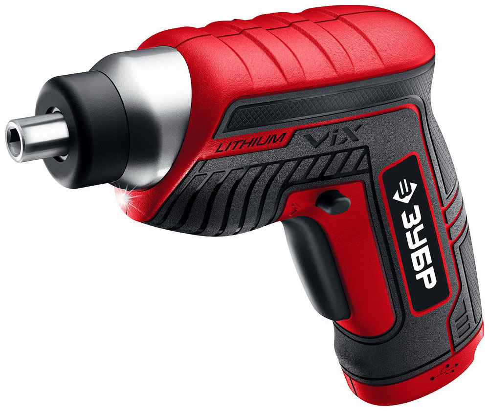 Изображение товара Аккумуляторная отвертка Зубр ViX 3.6 В с набором бит и подсветкой