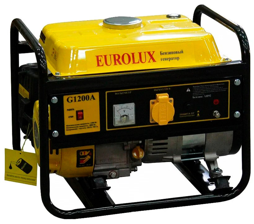 Изображение товара Электрический генератор и электростанция Eurolux G1200A желто-черный