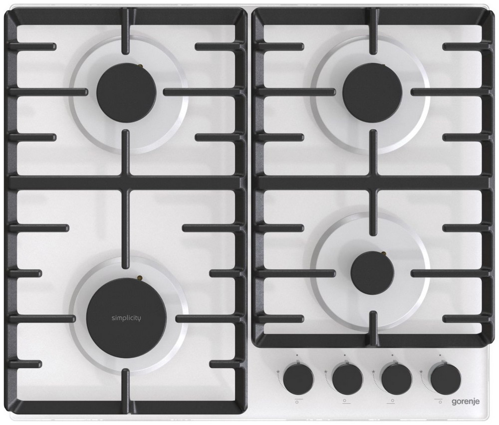 Изображение товара Газовая варочная панель Gorenje GT642SYW 4 конфорки закаленное стекло Словения