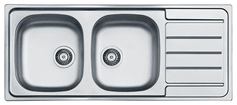 

Кухонная мойка Alveus LINE 100 NAT 90 1160X500 2X с сифоном 1130555 (1087978), Нержавеющая сталь