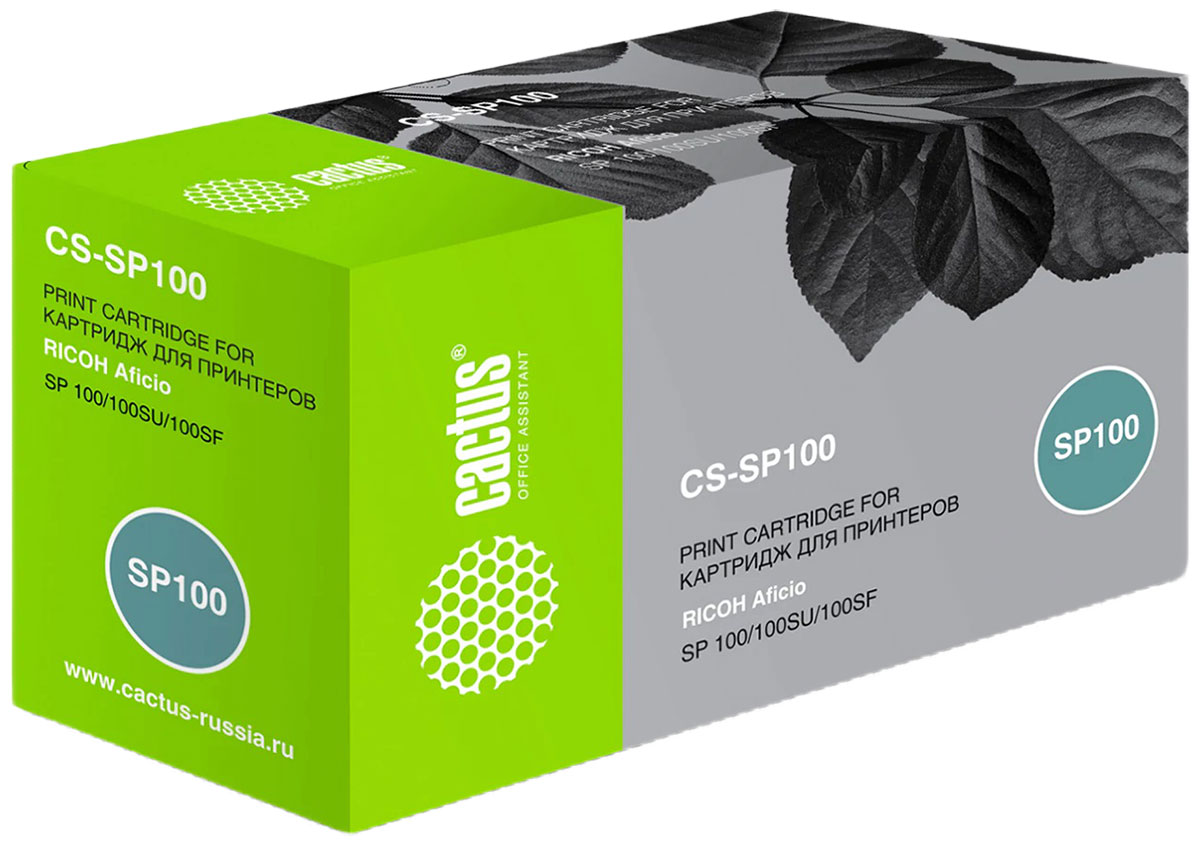 

Тонер-картридж Cactus CS-SP100 для RICOH Aficio SP100/100SU/100SF, ресурс 2000 страниц, Черный