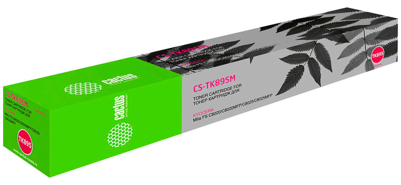 Изображение товара Лазерный картридж Cactus CS-TK895M пурпурный для Kyocera 6000 страниц