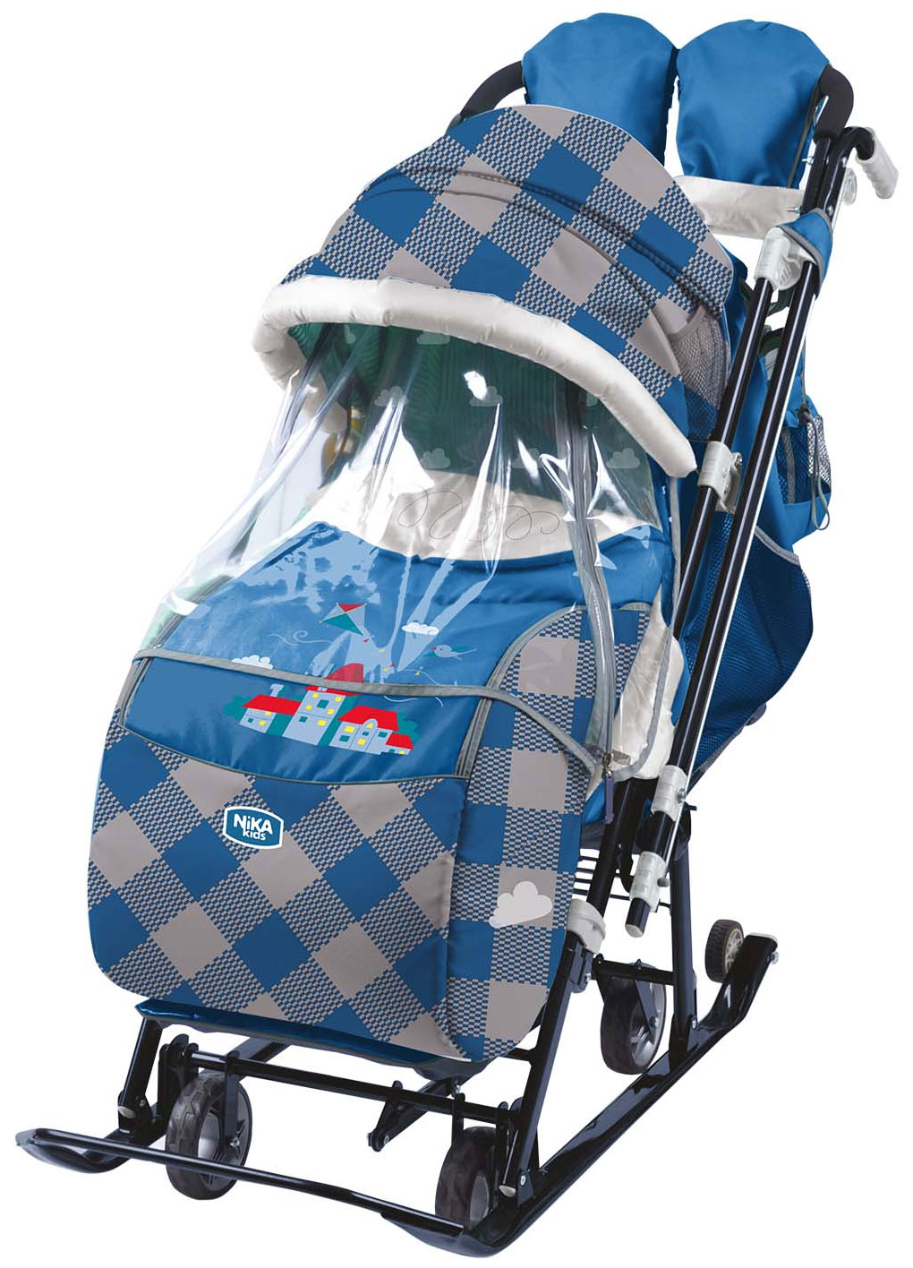 Изображение товара Коляска комбинированная Ника Наши детки 5-2, капри в клетку (НДТ5-2/2)