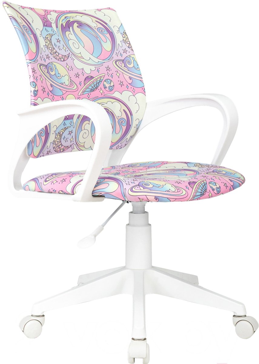 Изображение товара Кресло детское Бюрократ BUROKIDS 1 W-ALPHAB мультиколор алфавит крестов. пластик пластик белый