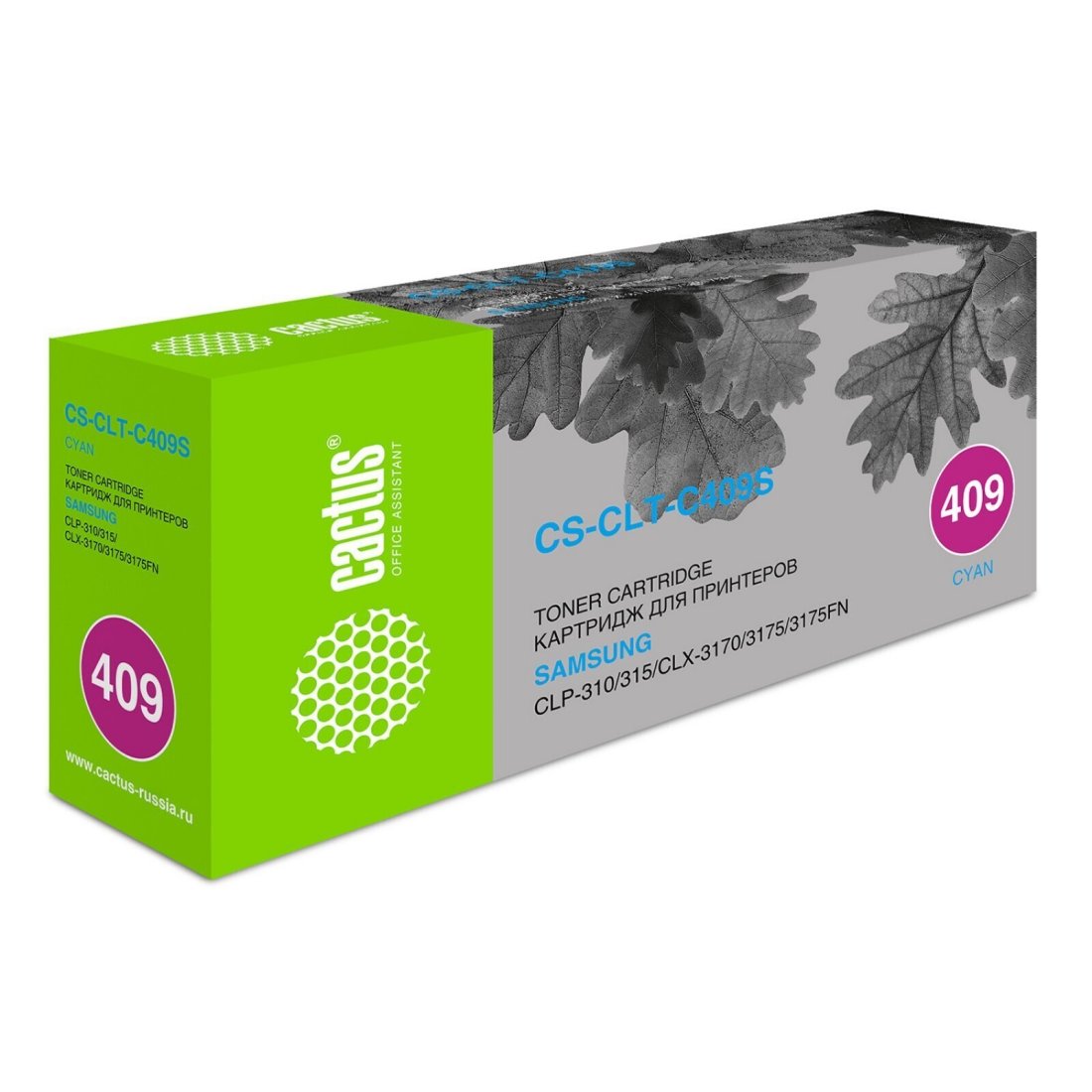 Изображение товара Картридж лазерный Cactus CS-CLT-C409S CLT-C409S голубой (1000стр.) для Samsung CLP-310/315/CLX-3170/3175/3175FN