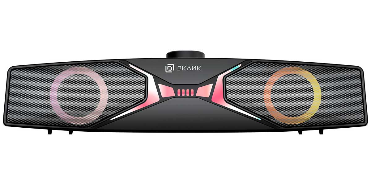 Изображение товара Саундбар Oklick OK-502S 2.0 6Вт Bluetooth RGB подсветка компактный черный