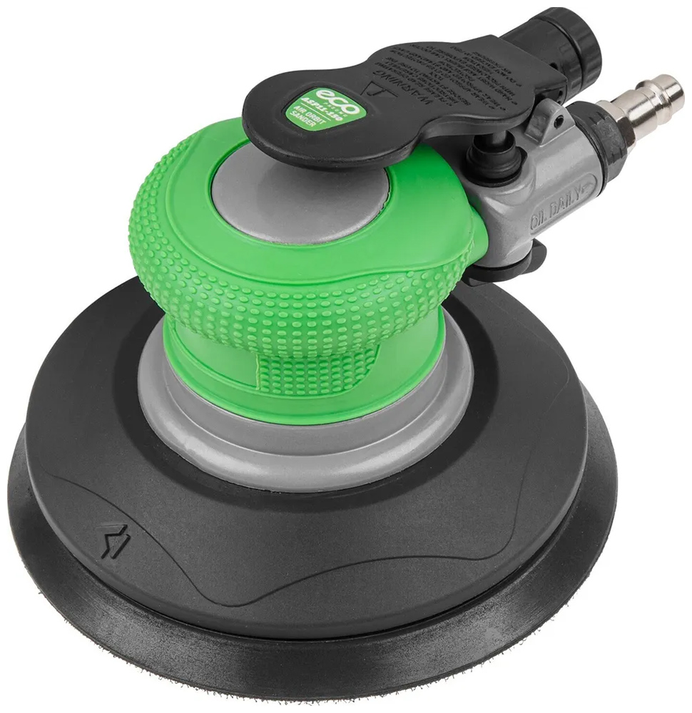 Изображение товара Пневмошлифмашина эксцентриковая Eco ASP11-150 (150 мм / 6 Эксцентр.: 5 мм, 10 000 об/мин, 180 л/мин)