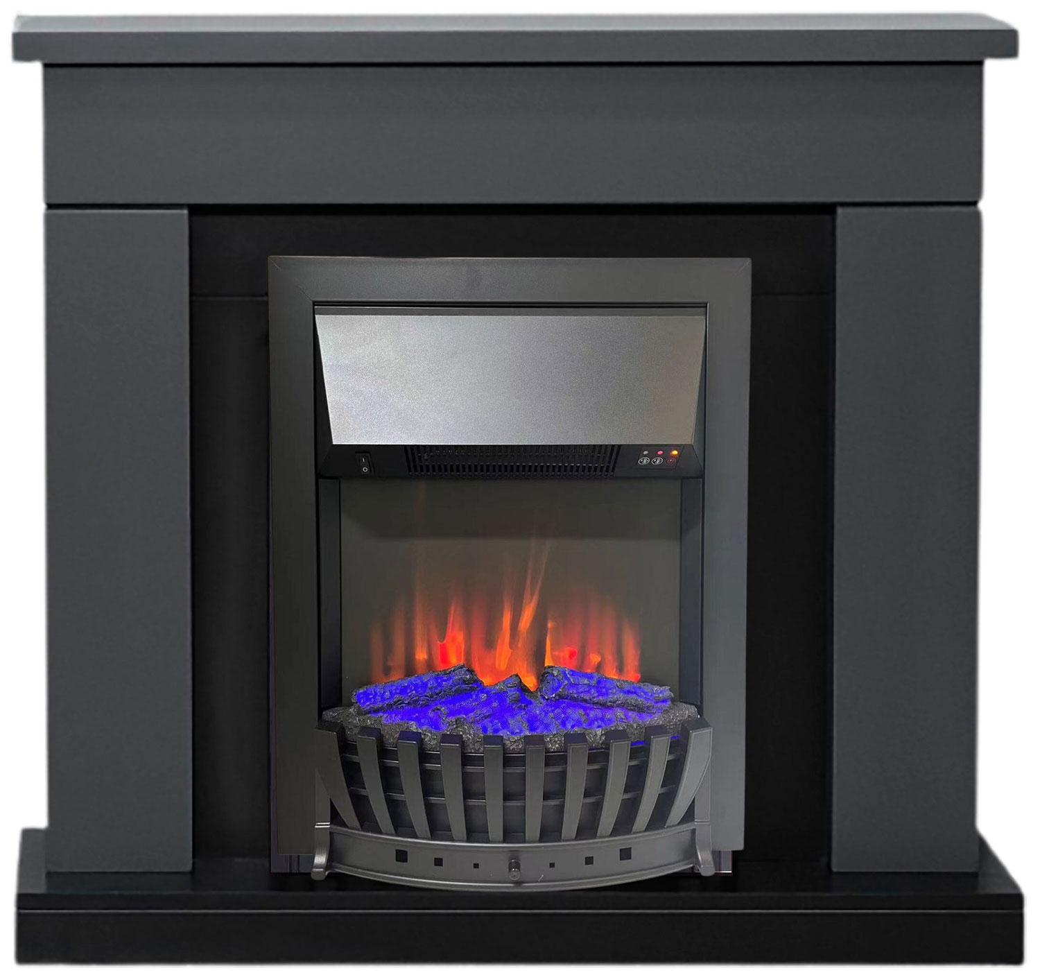 

Каминокомплект Elekam Bolton серый графит с черным с очагом Velar F2020G2, Серый графит/черный