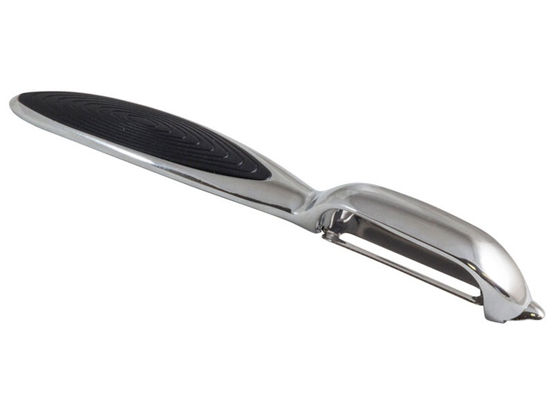 Изображение товара Овощечистка Mallony MODERNO, вертикальное лезвие, прорезиненная ручка (984044)