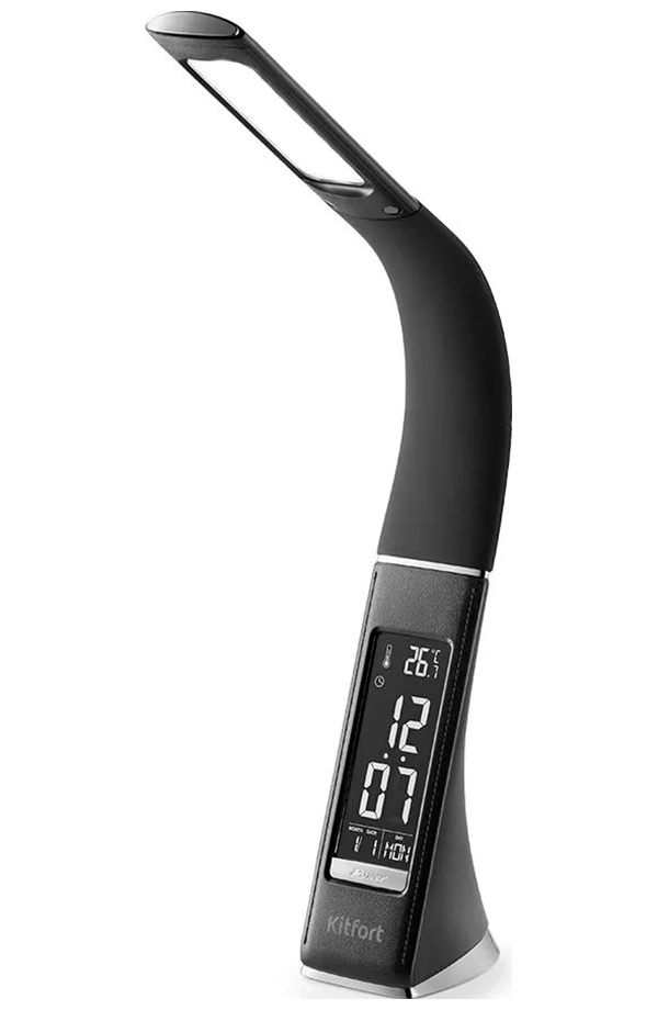 Изображение товара Настольная светодиодная лампа Kitfort КТ-3324 с будильником и дисплеем