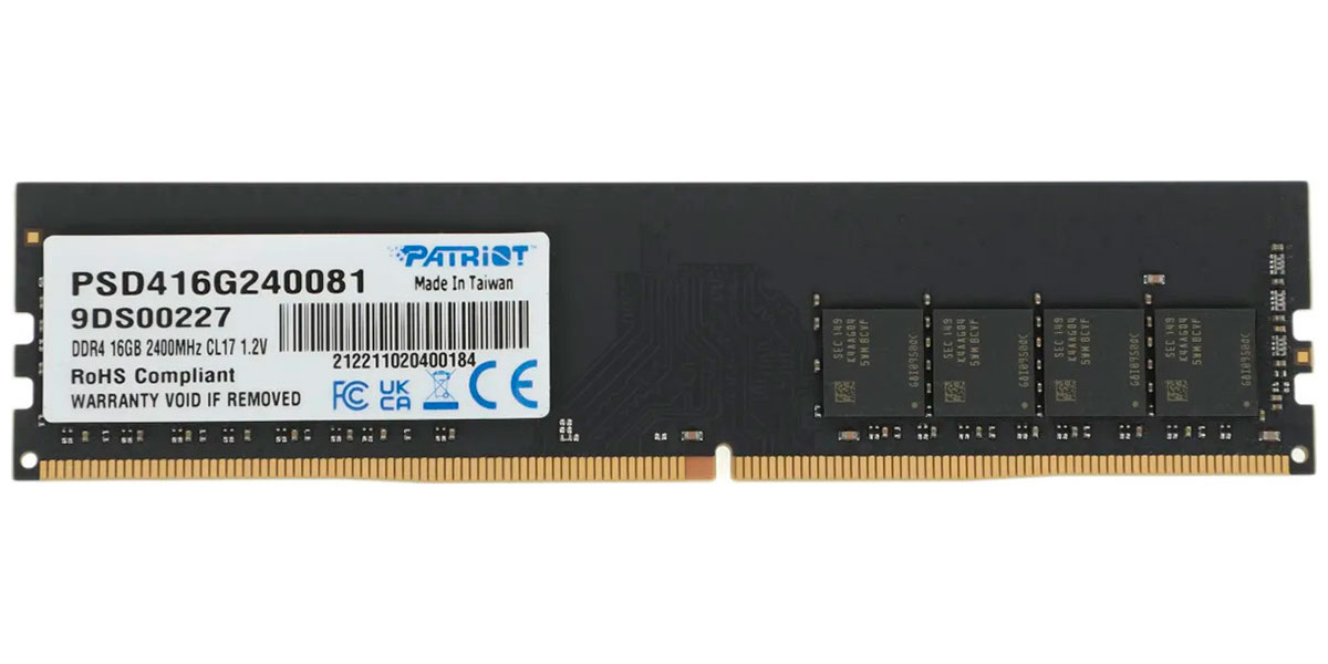 Изображение товара Память Patriot DDR4 16GB 2400MHz Signature Line PSD416G240081 для ПК