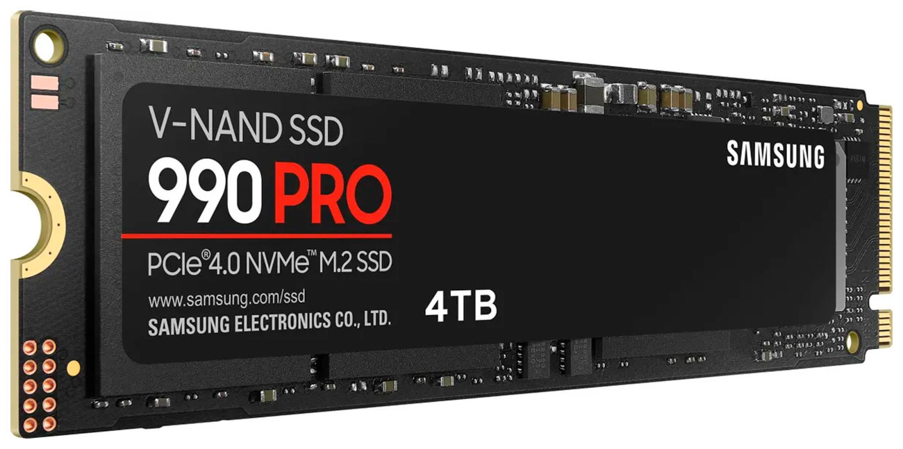 Изображение товара SSD накопитель Samsung M.2 990 PRO 4000 Гб PCIe 4.0 (MZ-V9P4T0BW)