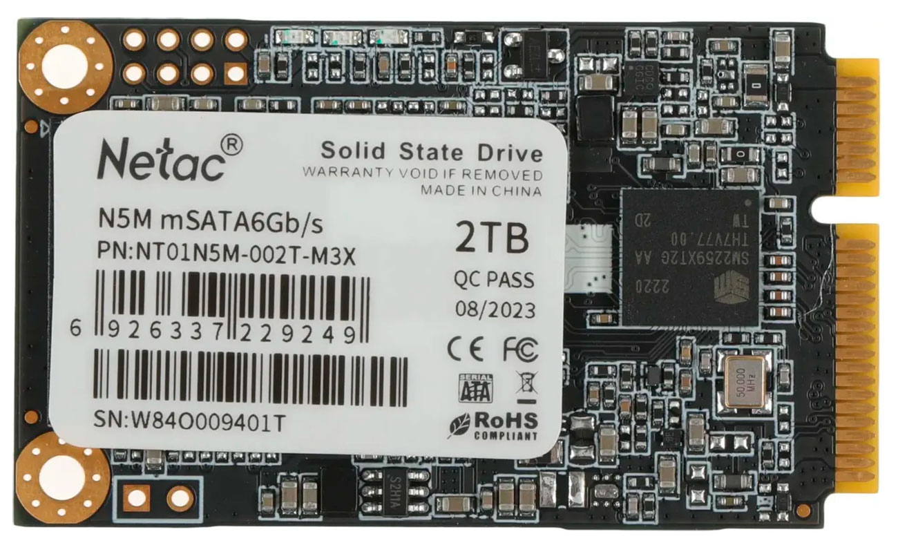 Изображение товара SSD накопитель Netac mSATA N5M 2048 Гб SATA III (NT01N5M-002T-M3X)