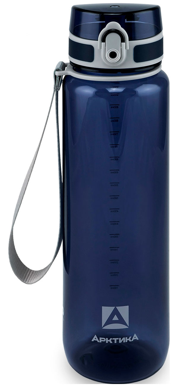 Изображение товара Бутылка тритановая Арктика 1000 мл синяя прозрачная, с ситечком (арт. 720-1000)