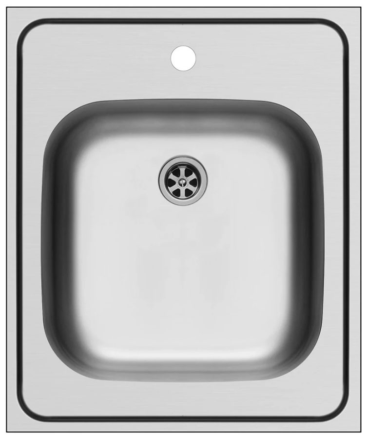 

Кухонная мойка Pyramis INTL 50X60, 1B, 1TH, 60, без перелива, сатин (102995101), Сатиновый