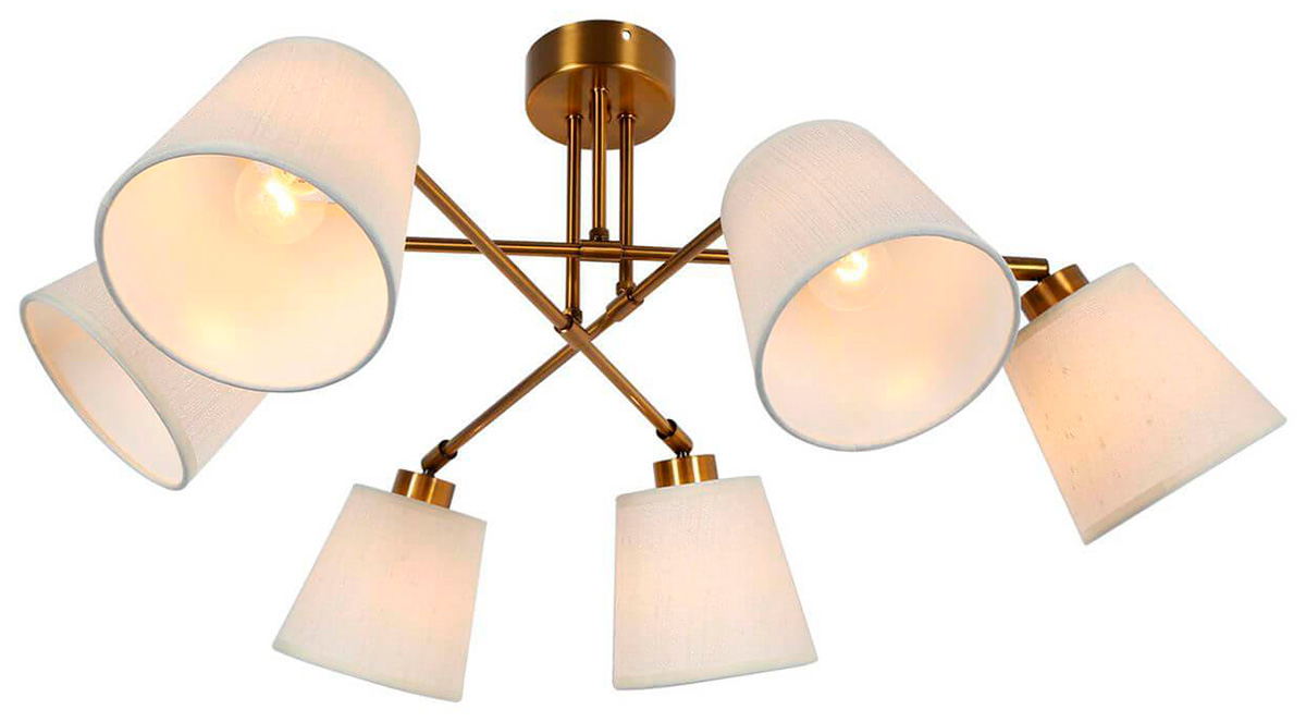 Изображение товара Современная потолочная люстра Lussole Pinal GRLSP-8191 для спальни с поворотными плафонами