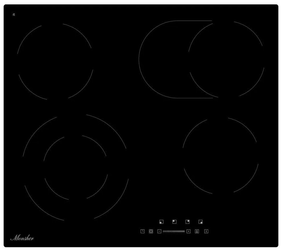 Изображение товара Электрическая варочная панель Monsher MHE 6013 4 конфорки сенсорное управление