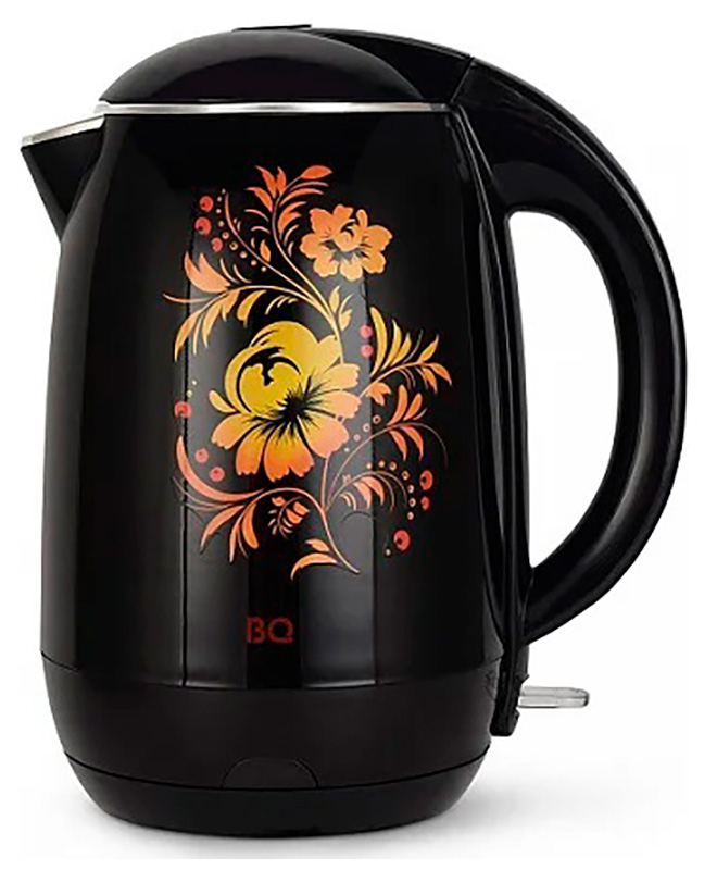 Изображение товара Чайник электрический BQ KT1702P, черный, цветы