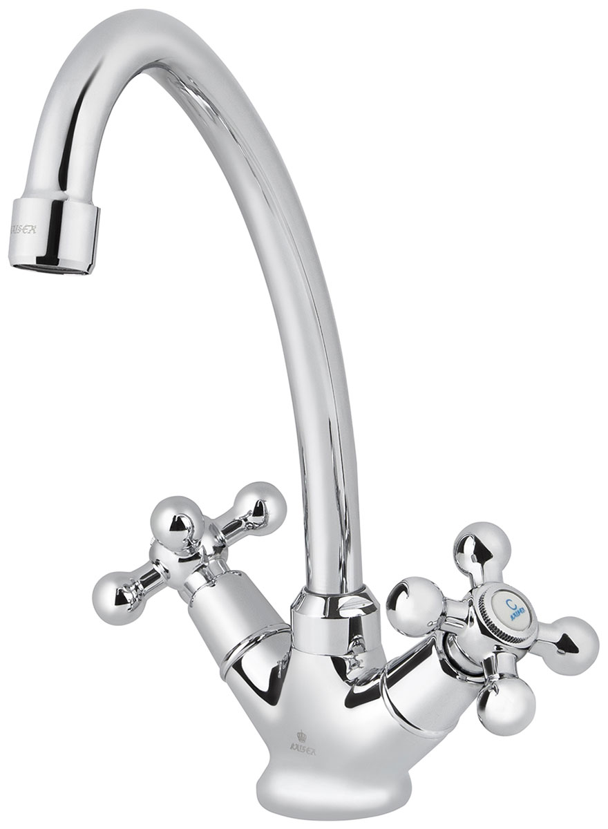 Изображение товара Смеситель для кухонной мойки Kaiser Carlson Eco хромированный двухвентильный