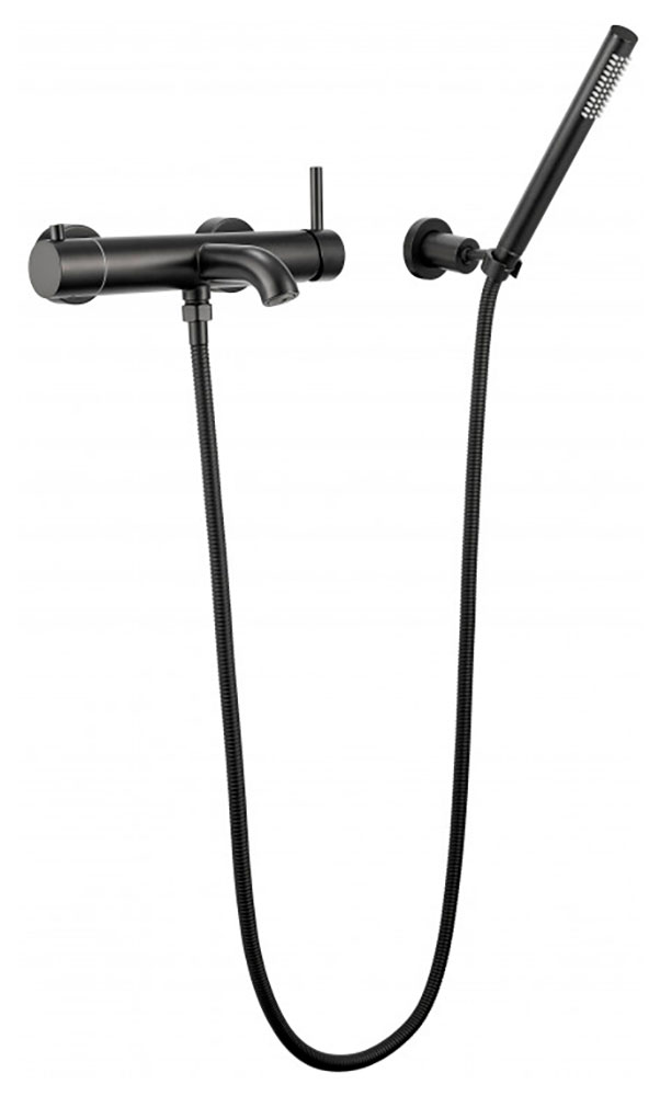 Изображение товара Современный смеситель для ванны с душем Milacio Ultra черный матовый MCU.350.MB