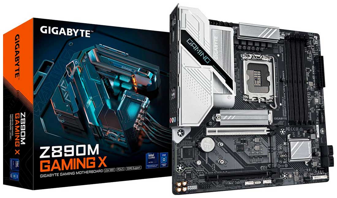 

Материнская плата Gigabyte Z890M GAMING X (LGA1851, ATX), Черный