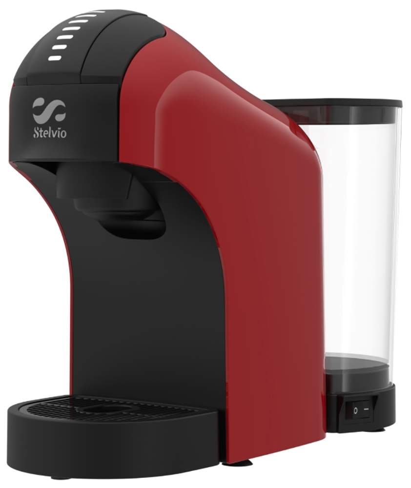 Изображение товара Капсульная кофемашина Stelvio XC100 красная 1400 Вт с сенсорным управлением Изображение товара Капсульная кофемашина Stelvio XC100 красная 1400 Вт с сенсорным управлением