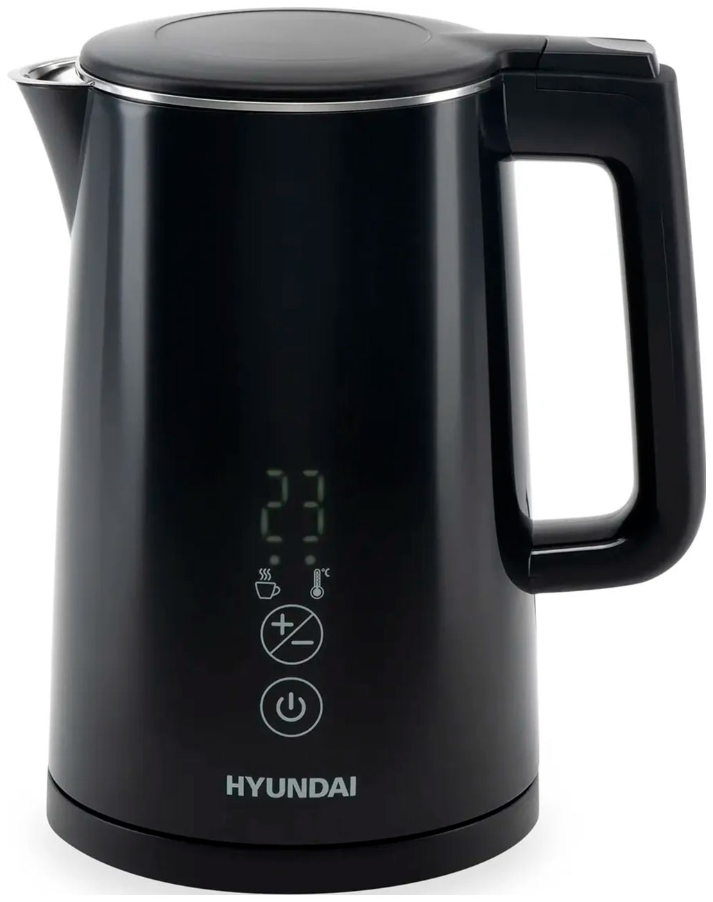 Изображение товара Чайник электрический Hyundai HYK-S5509, 1.5л., 2200Вт (черный металл/пластик)