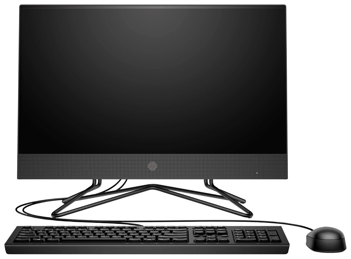 Изображение товара Моноблок HP 200 G4, 21.5'', Full HD, i5 1235U (1.3), 8Gb, SSD 512Gb, Iris Xe, DVDRW CR, FreeDOS, GbitEth, WiFi BT, 65W, клавиатура, мышь, Cam, черный (6d418ea)