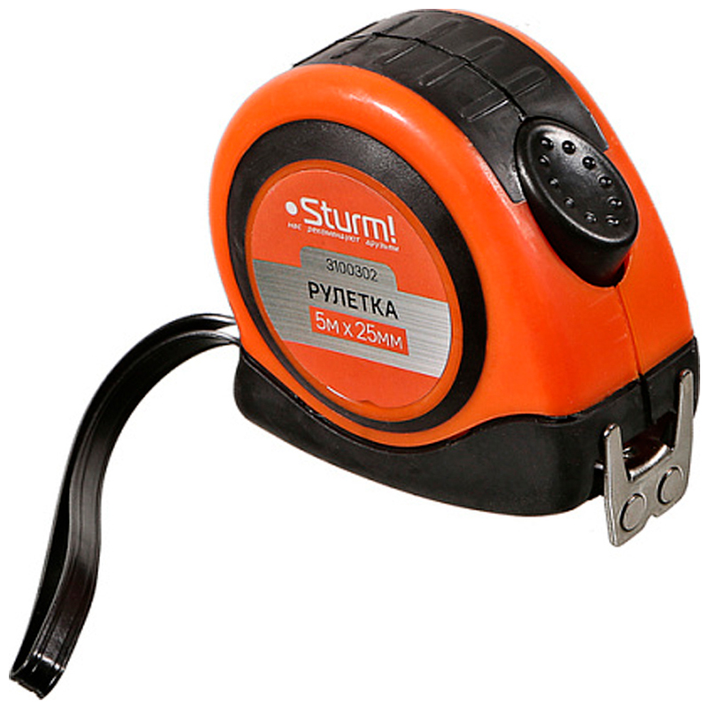 Изображение товара Рулетка Sturm 5м х 25мм с автозахватом и двухсторонней шкалой