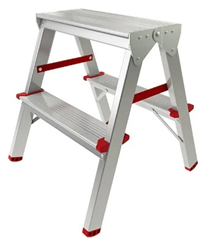 Изображение товара Лестница-стремянка Startul PRO, алюминиевая, двухсторонняя, 44 см, 2 ступ., 1,9 кг (ST9941-02)