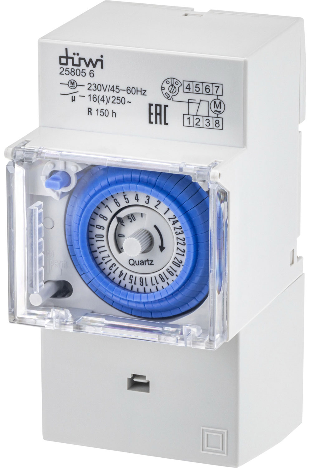 Изображение товара Механический суточный таймер Duwi на DIN-рейку 3680Вт Белый