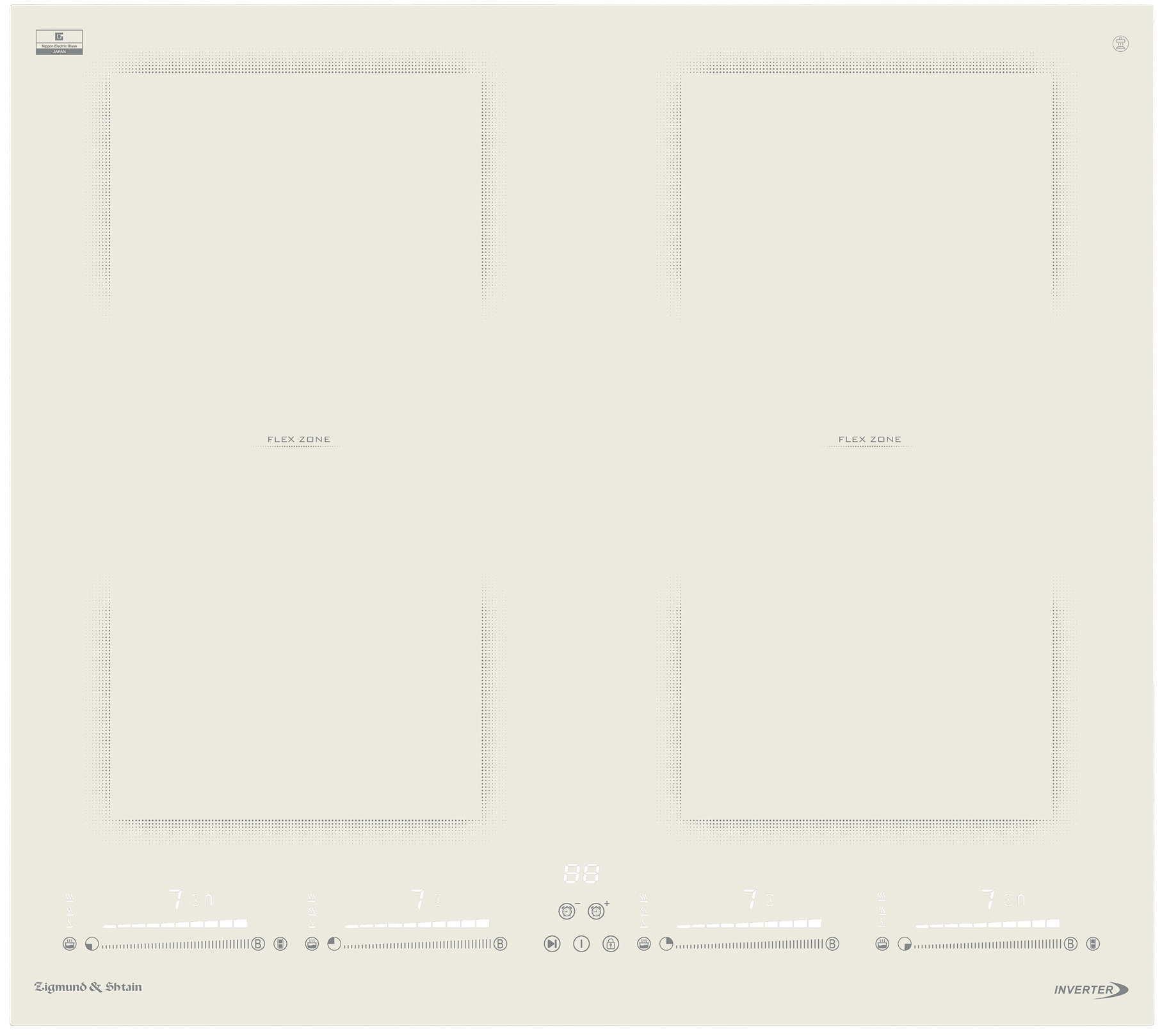 Изображение товара Индукционная варочная панель Zigmund Shtain CI 69.6 I стеклокерамическая 4 конфорки