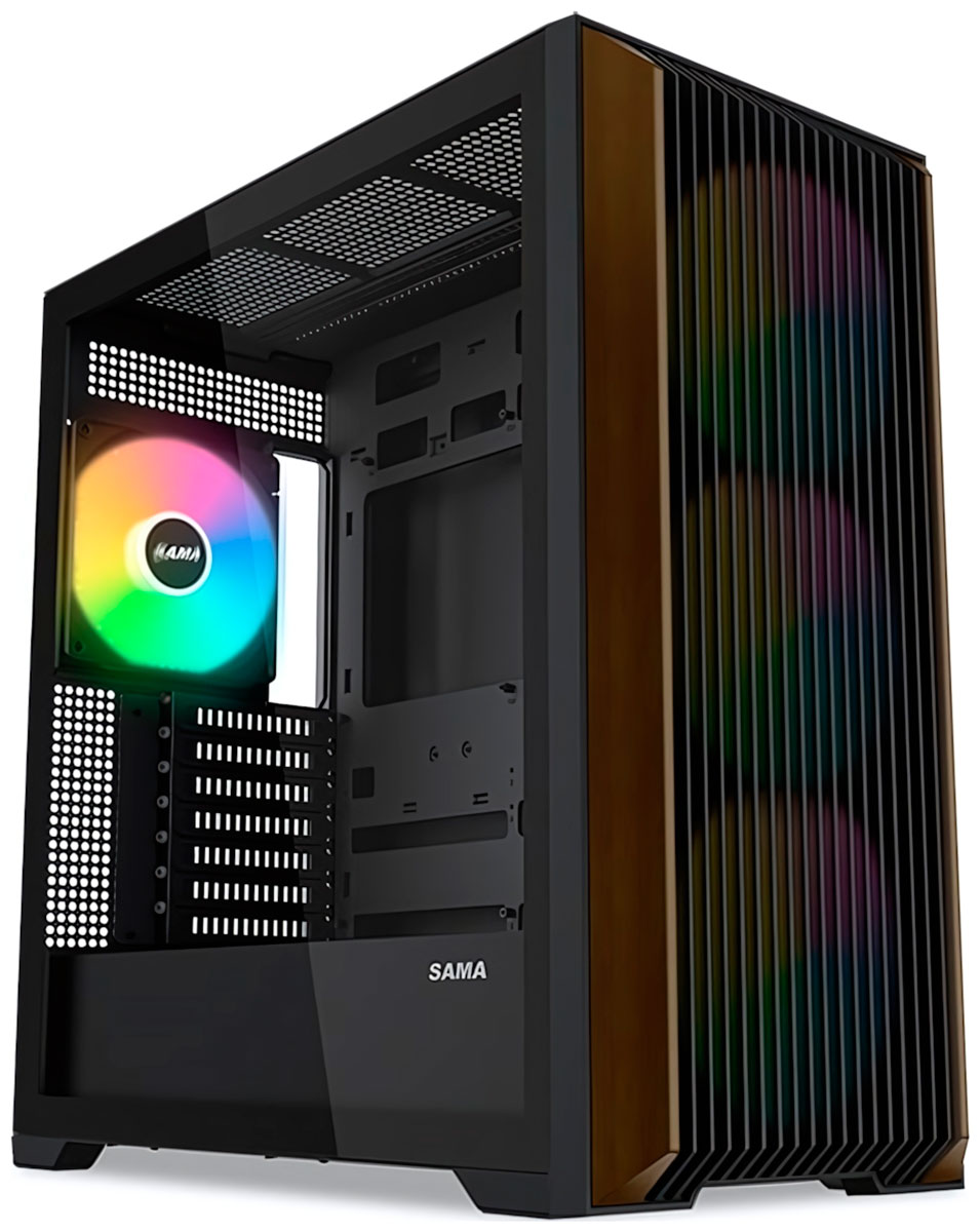 Изображение товара Компьютерный корпус Sama Z60 Black (Z60-BKAWA4X1-GL)