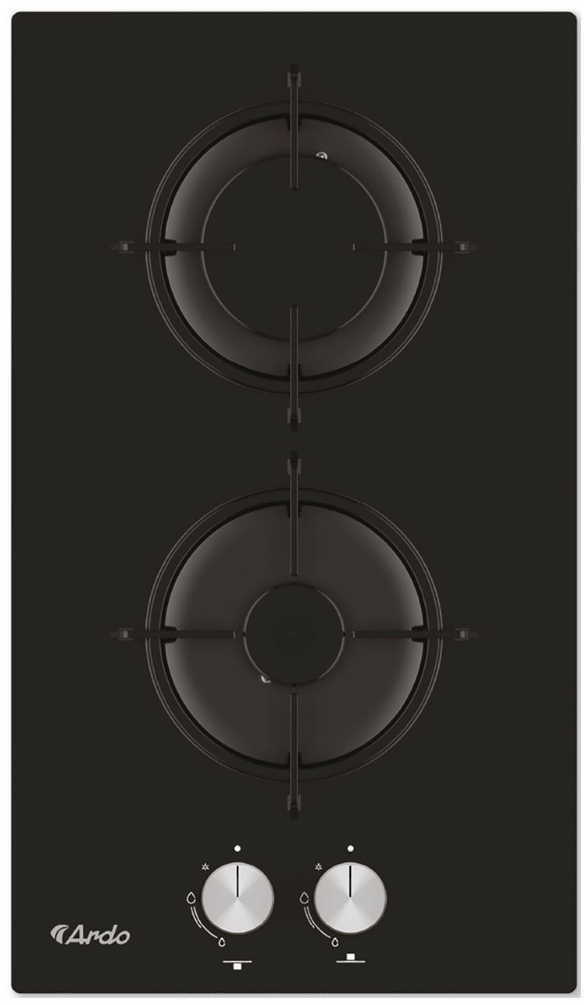 Изображение товара Газовая варочная панель Ardo GH32GB2 с двумя конфорками and итальянскими конфорками Sabaf