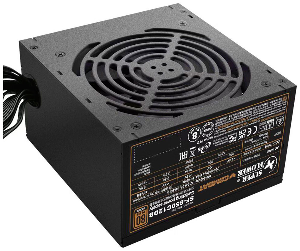 Изображение товара Блок питания Super Flower Combat DB ATX 3.1 850W Bronze с мощностью 850Вт