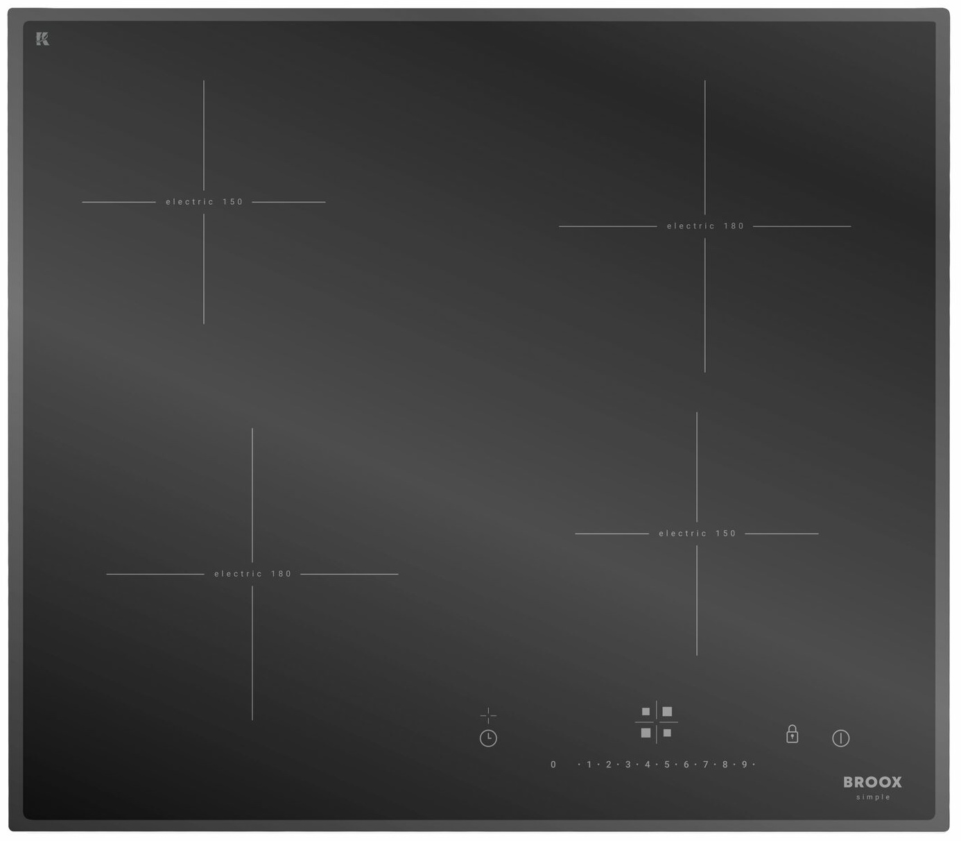 

Электрическая варочная панель Broox ПЭВ 45 С черная simple, Черный