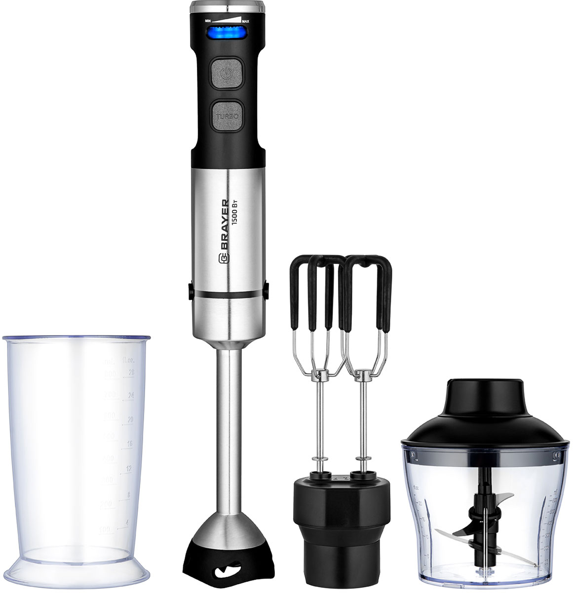 

Погружной блендер Brayer BR1264, Серебристый/черный