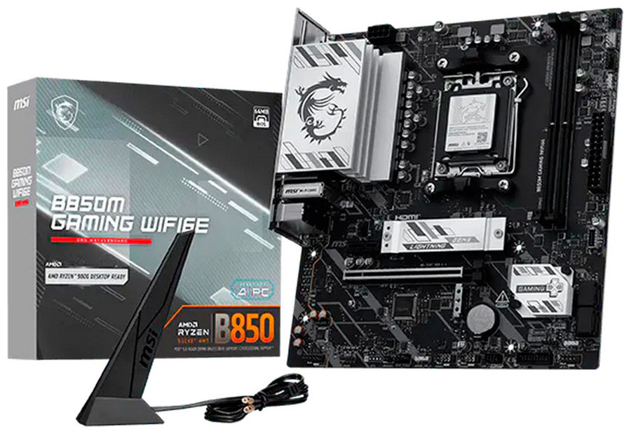 Изображение товара Материнская плата MSI B850M GAMING WIFI6E (AM5, mATX)