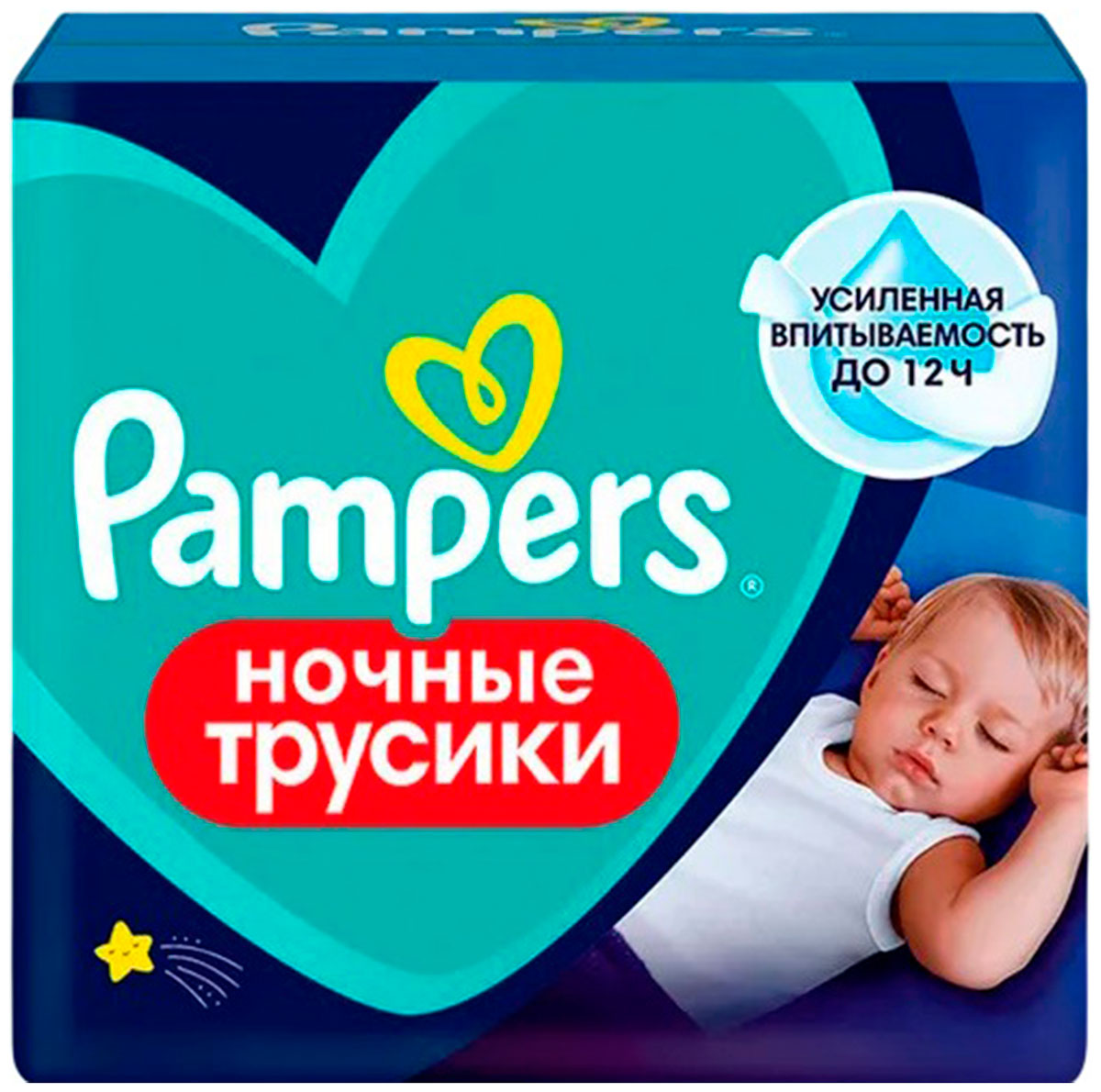 Изображение товара Трусики-подгузники Pampers детские, одноразовые для мальчиков и девочек ночные, Maxi, 9-15 кг, 80 шт