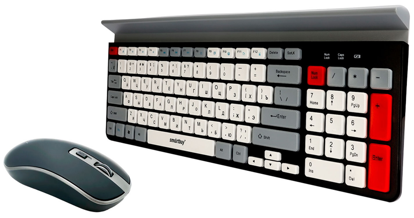 Изображение товара Набор мышь/клавиатура Smartbuy 201359AG черный/серый/белый