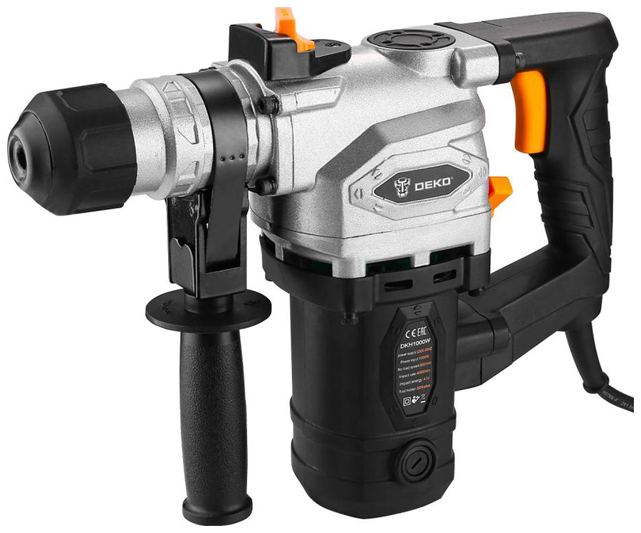 Перфоратор Deko DKH1000W, 4,1Дж в кейсе черно-желтый
