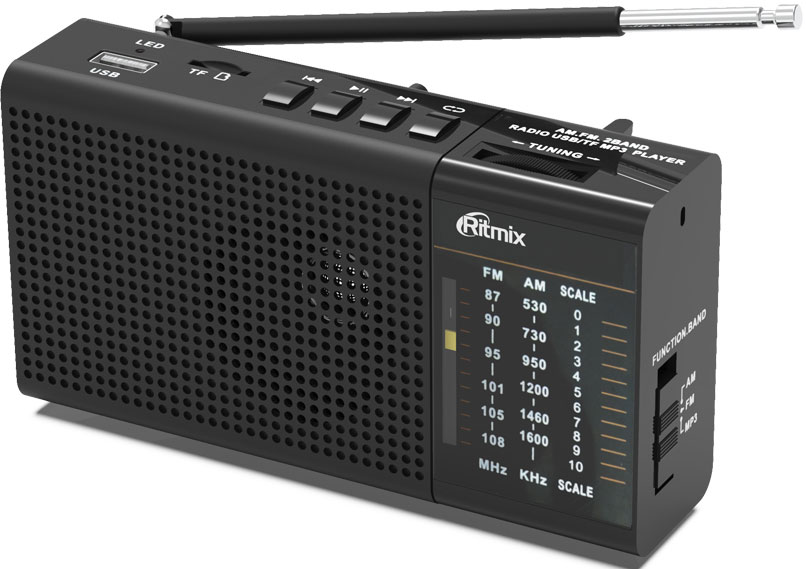 Радиоприемник Ritmix RPR-155 радиоприемник ritmix rpr 065 gray функция mp3 плеера фонарь